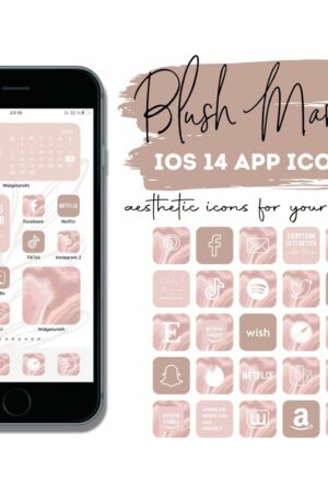 ios 14 app icons marble blush